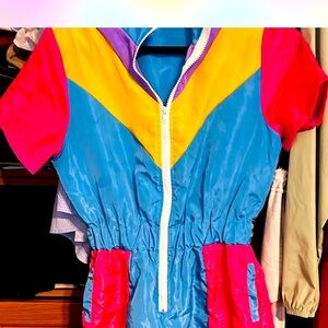 Vibrant Multicolor Zip-Up Jumpsuit